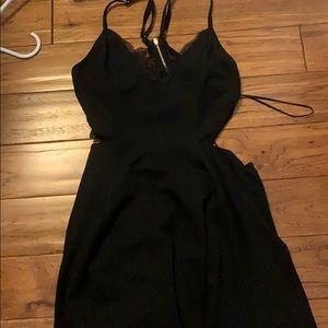 a black dress